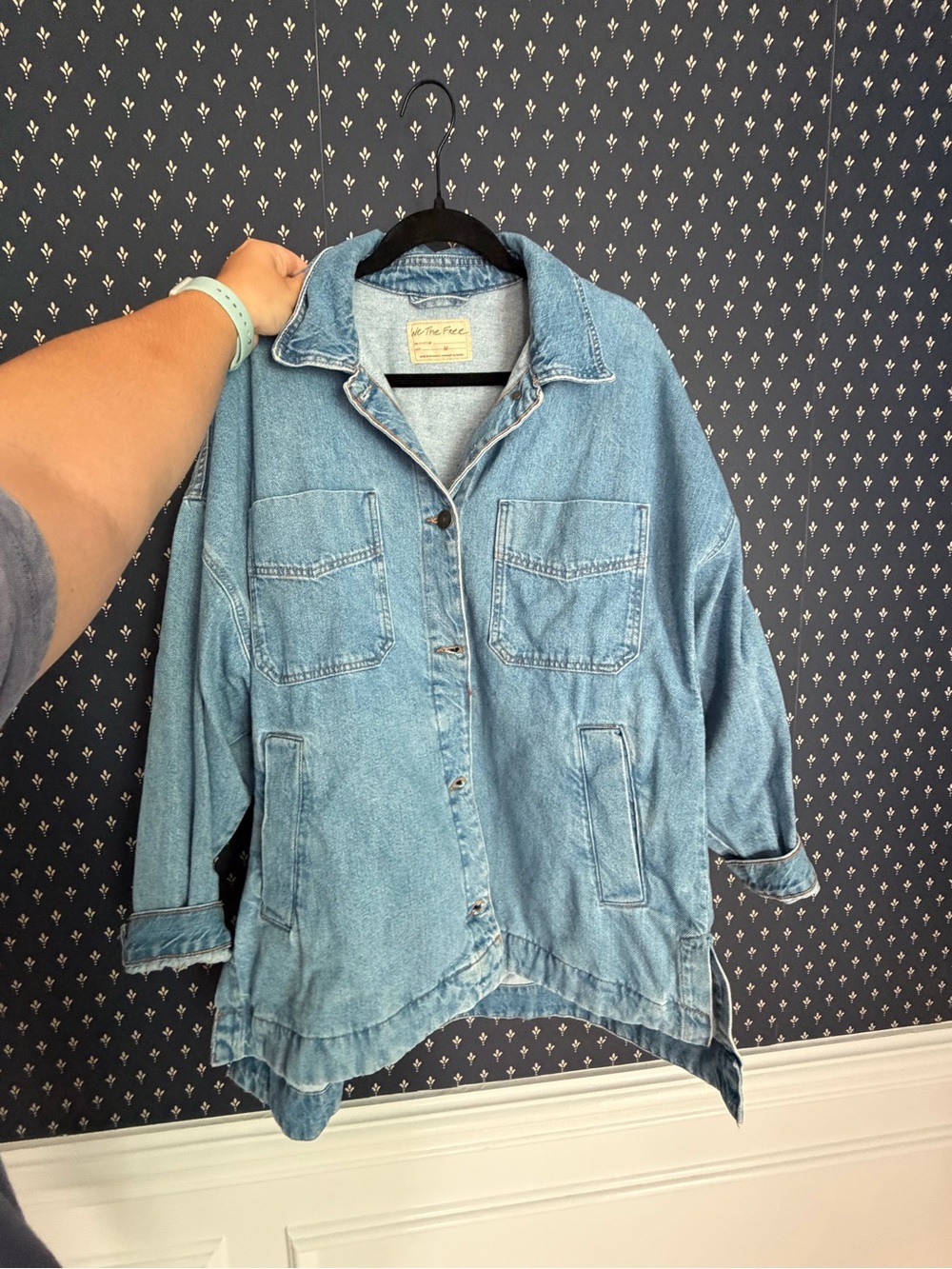 We The Free (free people) Light Blue Washed Denim Jacket